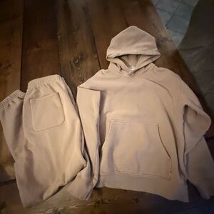 TNA Tan Hoodie and Joggers Set